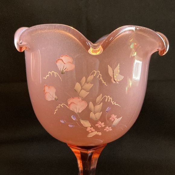 Fenton Glass Company Signed Goblet - Picture 2 of 3